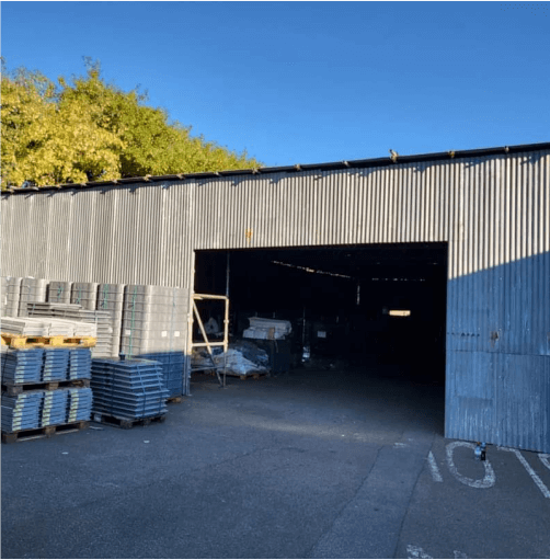 Image of process for job done at sure temporary fibre factory by Apex roofing and scaffolding